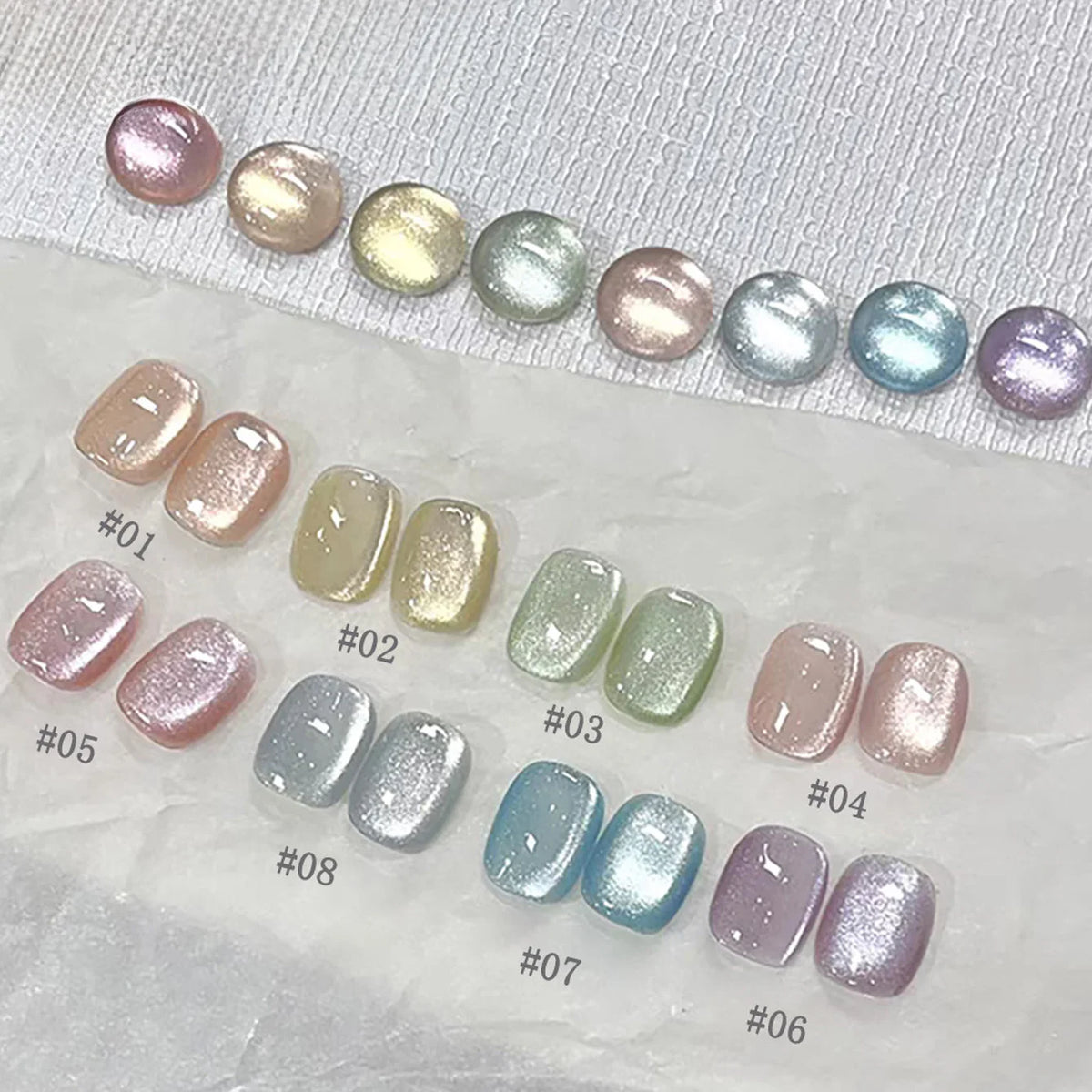 WS 10ml Light Flow Cat Magnetic Gel Nail Polish for Whitening in Autumn And Winter Semi Permanent Gel Manicure DIY Nail Art