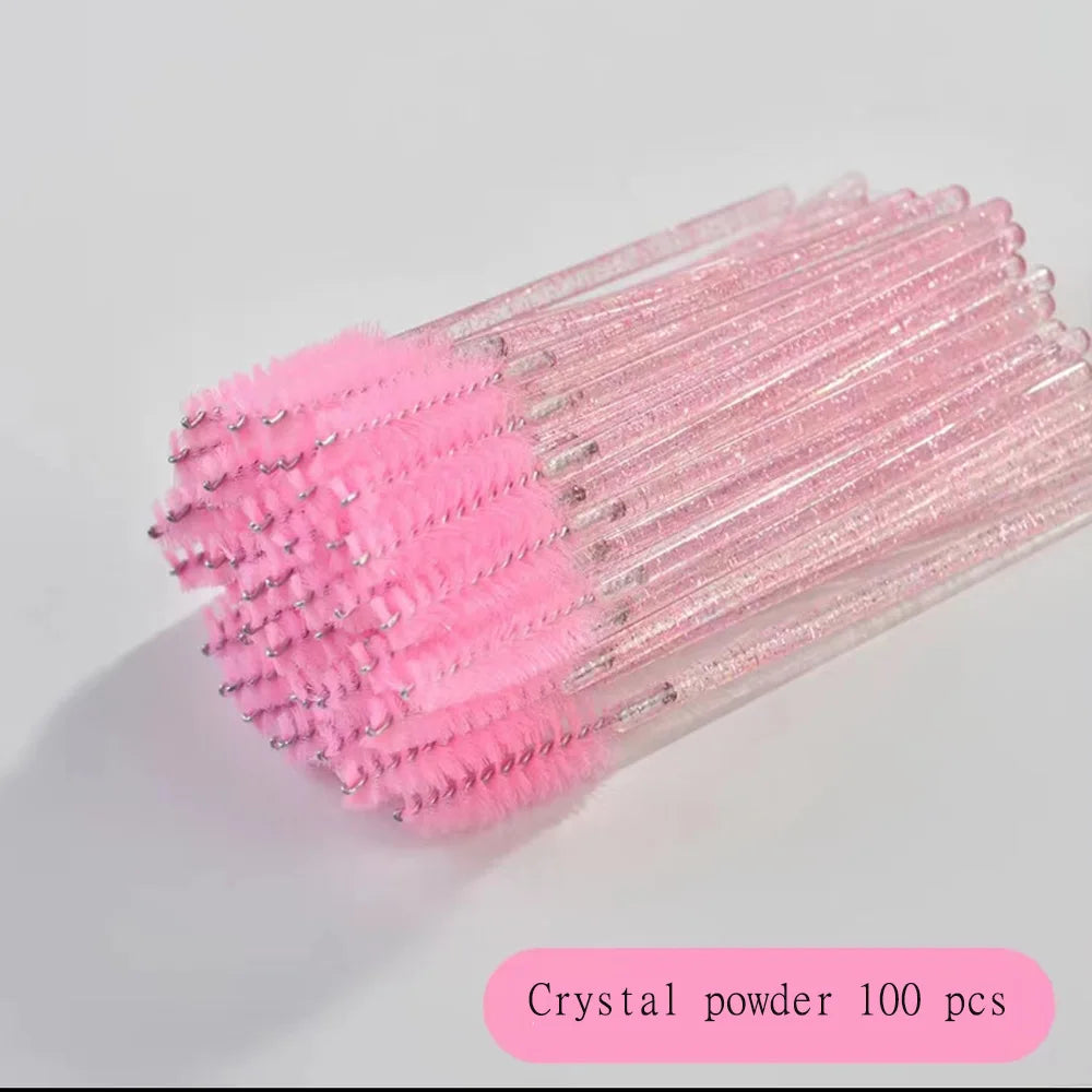 100 Pcs Disposable Eyelash Mascara Brushes for Eye Lashes Extension Eyebrow and Makeup of Makeup Tools
