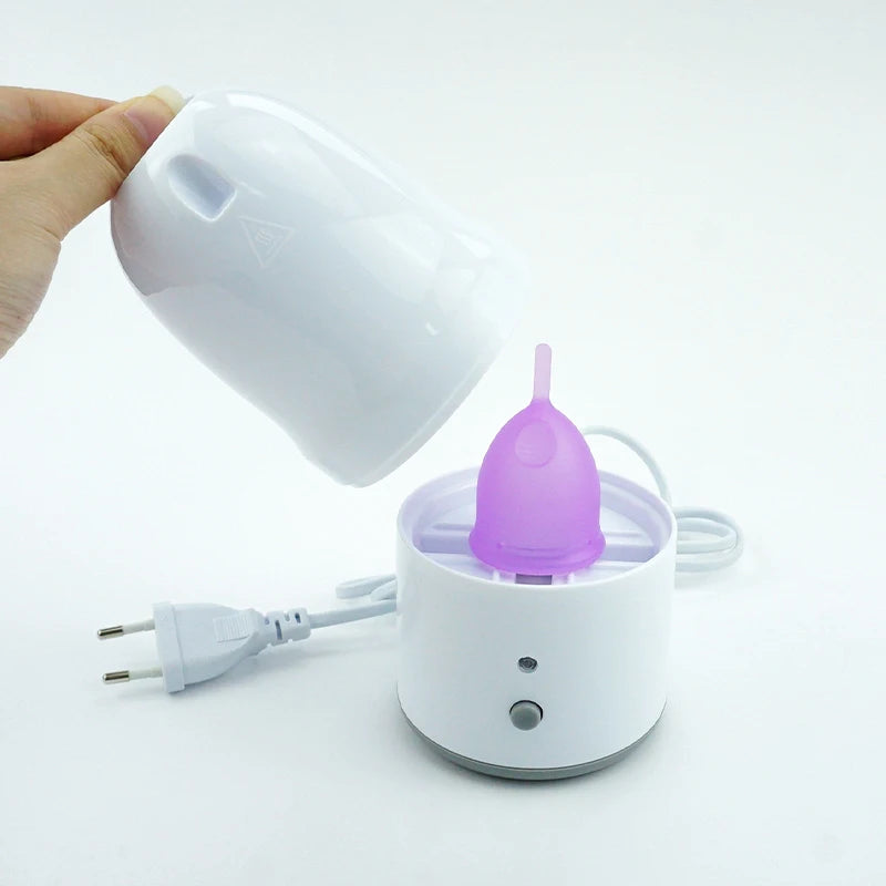 Certified Cup Kit Steam Sterilizer Applicator Reusable Soft Silicone Lady Cup Sterilization Women Health Care Feminine Hygiene