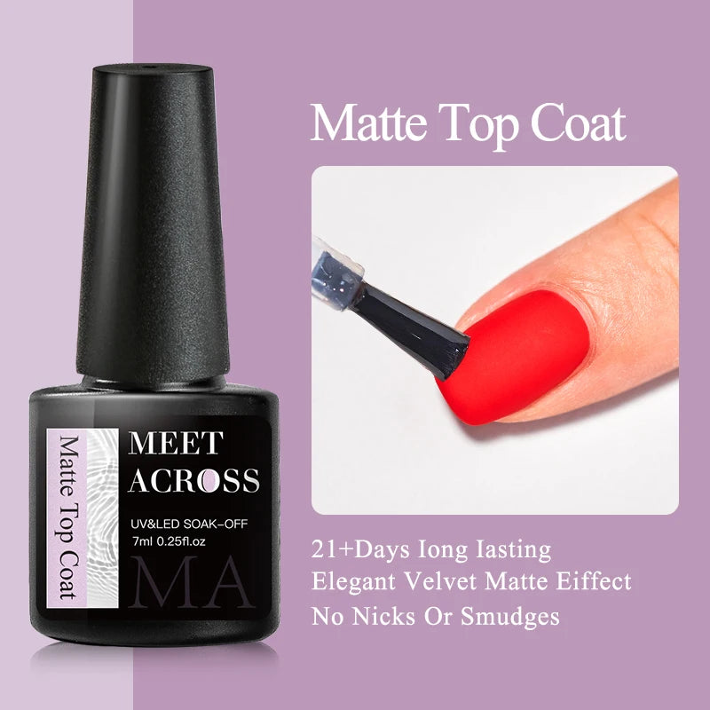 MEET ACROSS 7ml Autumn Dark Color Cat Magnetic Gel Nail Polish Glass Beads Cat Eye Gel With Glitter Nail Art Christmas Nails