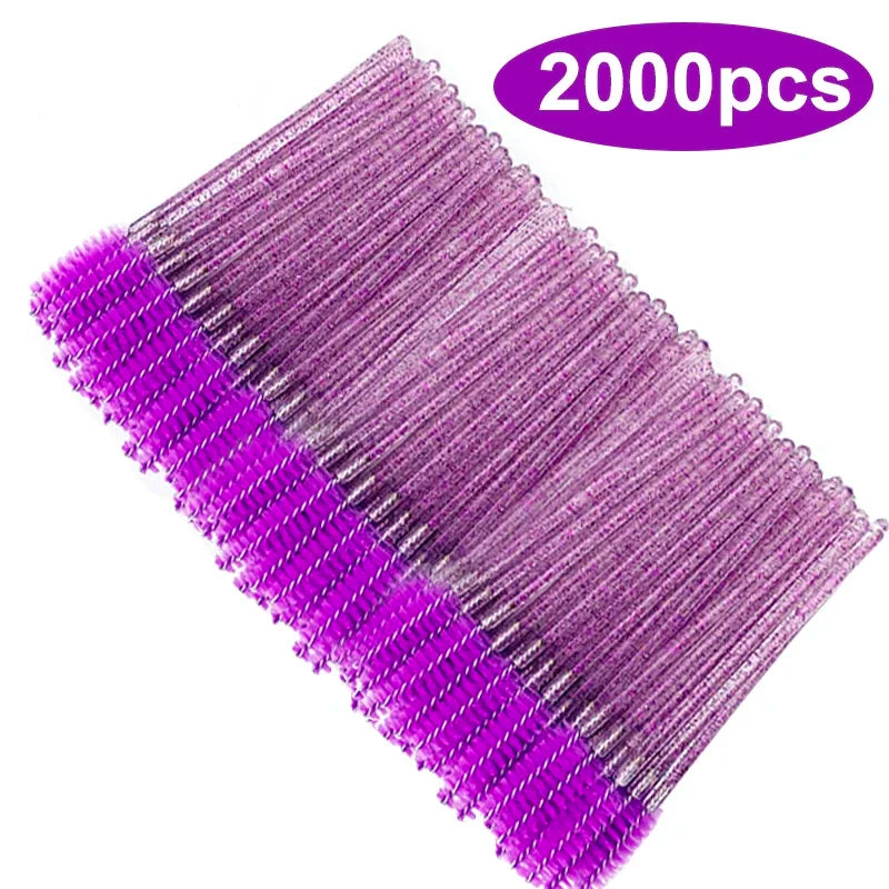 Eyelash Brush Mascara Wands Spoolies Eyebrow Lash Cleaning Brushes Applicator Makeup Tools 50/1000/2000pcs