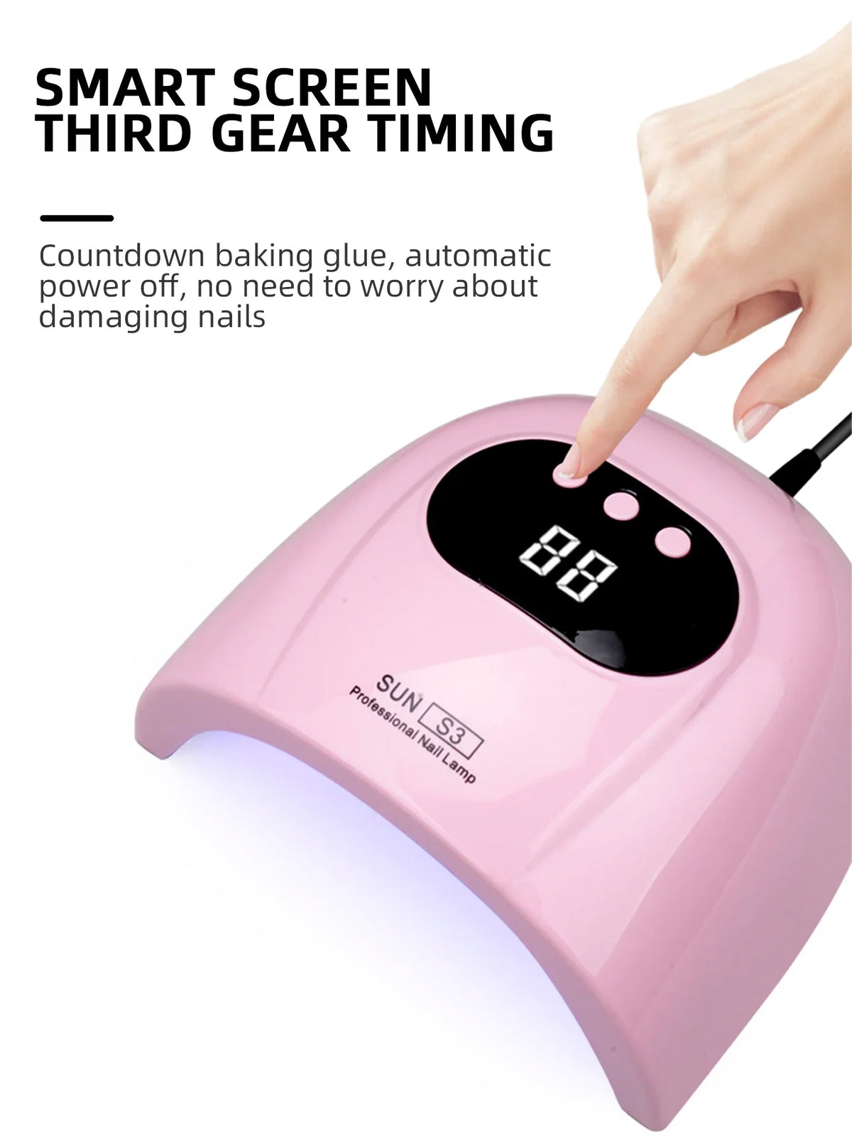 88W UV LED Nail Lamp 24 LEDs Nail Dryer for Nails Gel with 3 Timer Settings Professional UV Cabin Manicure Lamp Nail Art Tools