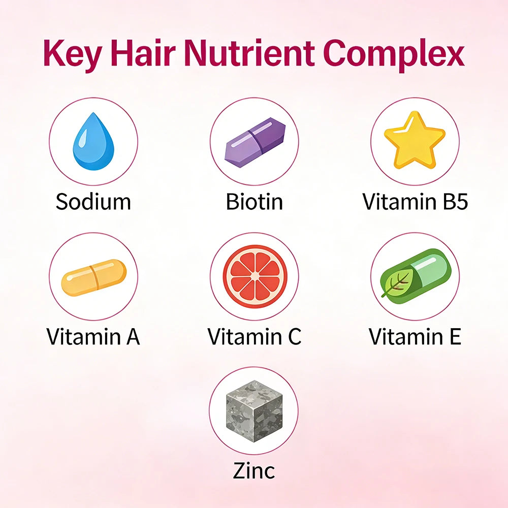 Hair Boost Gummy, with Biotin 6,000mcg Gummies for Hair Growth, Skin & Nails for Women & Men - Gluten-Free, Vegan, Non-GMO