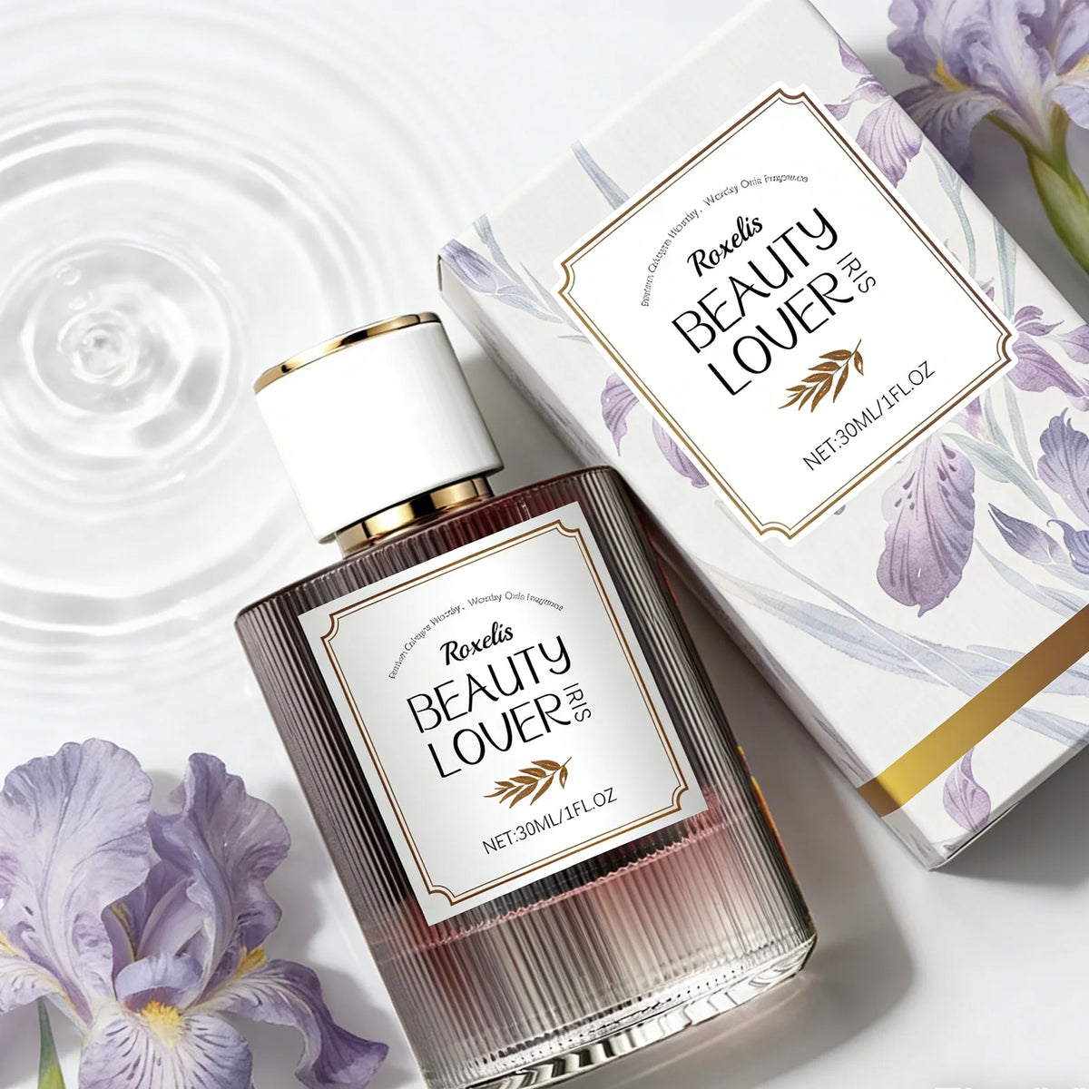 Roxelis Iris Woody Aroma Elegant Fresh Long Lasting Portable Fragrance Oil Gentle Mood Enhancer Easy Carry