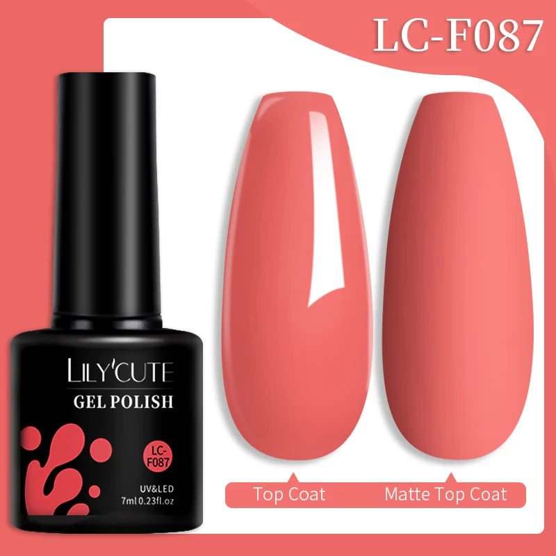 LILYCUTE 7ml Champagne Rose Gold Glitter Gel Nail Polish Colorful Sparking Long Lasting Manicure Soak Off Nails Art Gel Varnish