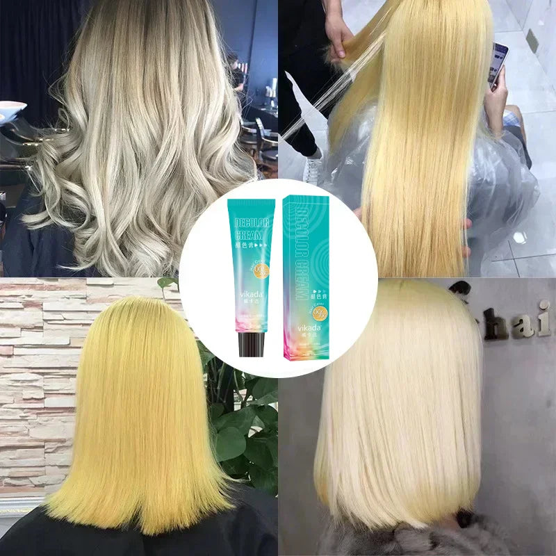 9 Degrees Hair Bleach Color Fading Paste White Gold Tasteless Bleaching Agent for Salon Home Use Professional Styling