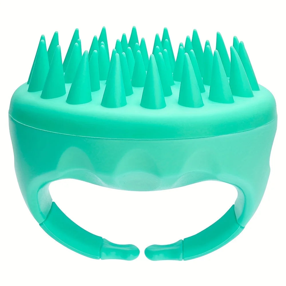 1 Gentle Silicone Scalp Massage Shampoo Brush - Anti-allergy Handheld Hair Shampoo Device，For Removing Dandruff，No Battery Requi
