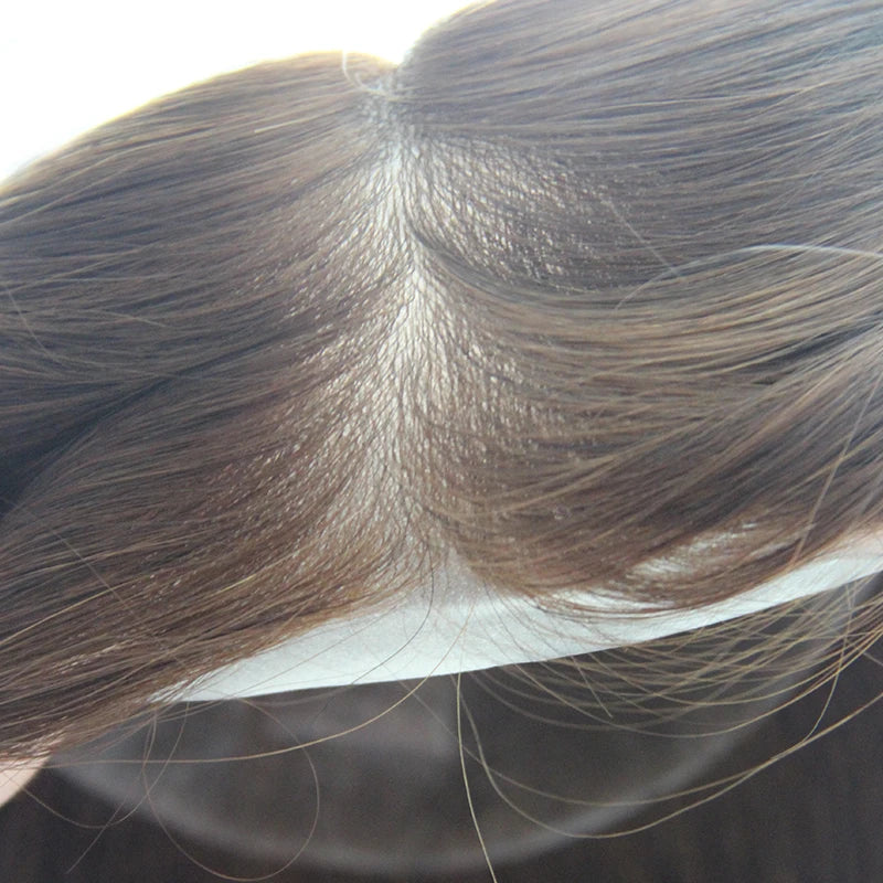 Women Toupee Human Hair Wigs Straight Vloop Human Hair System Replacement Thin Skin Full PU Hairpiece Invisible Natural Hairline