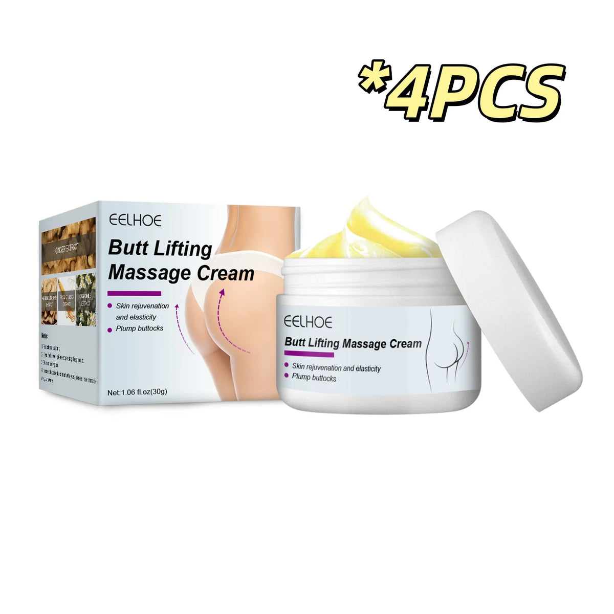 Eelhoe Hip Lifting Massage Cream Nourish Firming Lasting Shaping Ass Tightening Anti Cellulite Lift up Buttock Enlargement Cream