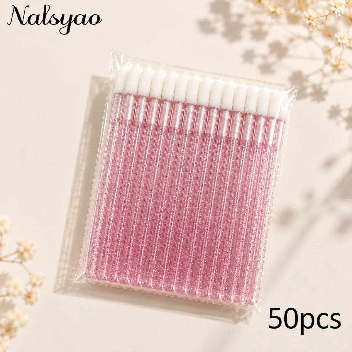 50Pcs Disposable Lip Brush Individual Lash Cleaning Mascara Applicator Makeup Brushes for Eyelash Extension Removal