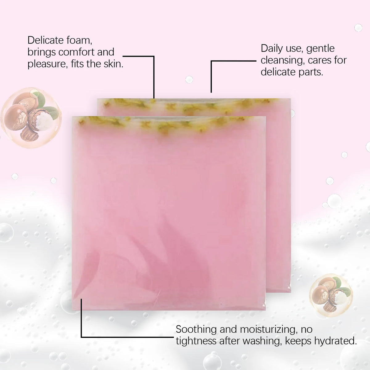 Vaginal Care Soap pH Balanced Odor Eliminator Moisturizing Detox Brightening Intimate Cleanser Feminine Hygiene Bar Soap