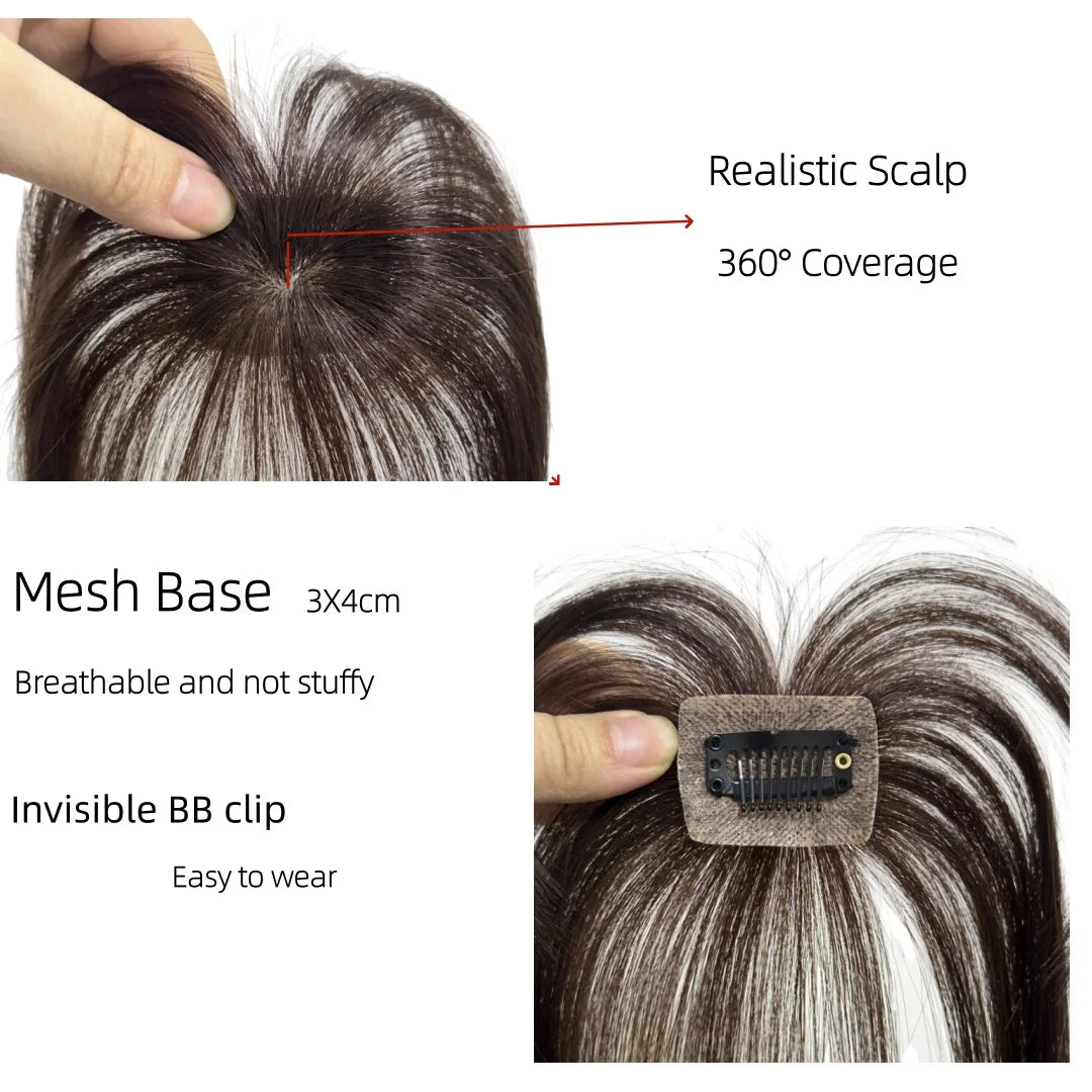 3D Full Coverage Human Hair Bangs Clips in Hairpieces for Women Wispy Bangs Hair Extensions for Thining Hair Daily Wear