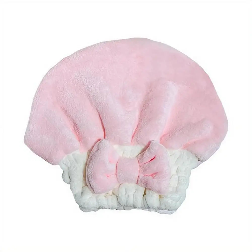 Microfiber Hair Drying Towels Head Wrap with Bow-Knot Shower Cap Hair Turban HairWrap Bath Cap for Curly Long Wet Hair Gift 2026