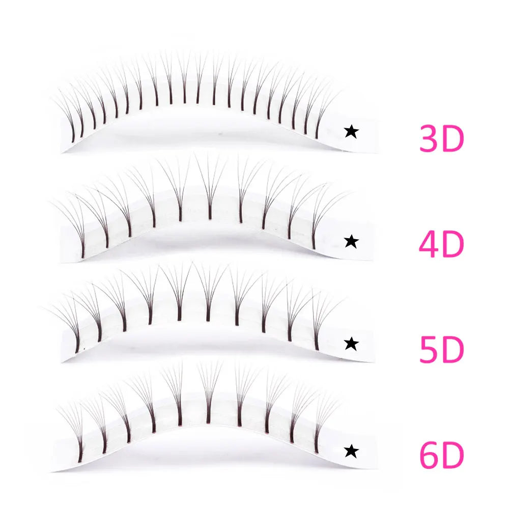 Abonnie Russian Volume Eyelash Extensions Eyelash Bouquets Volume Long Stem Soft Matte Black Premade Extension
