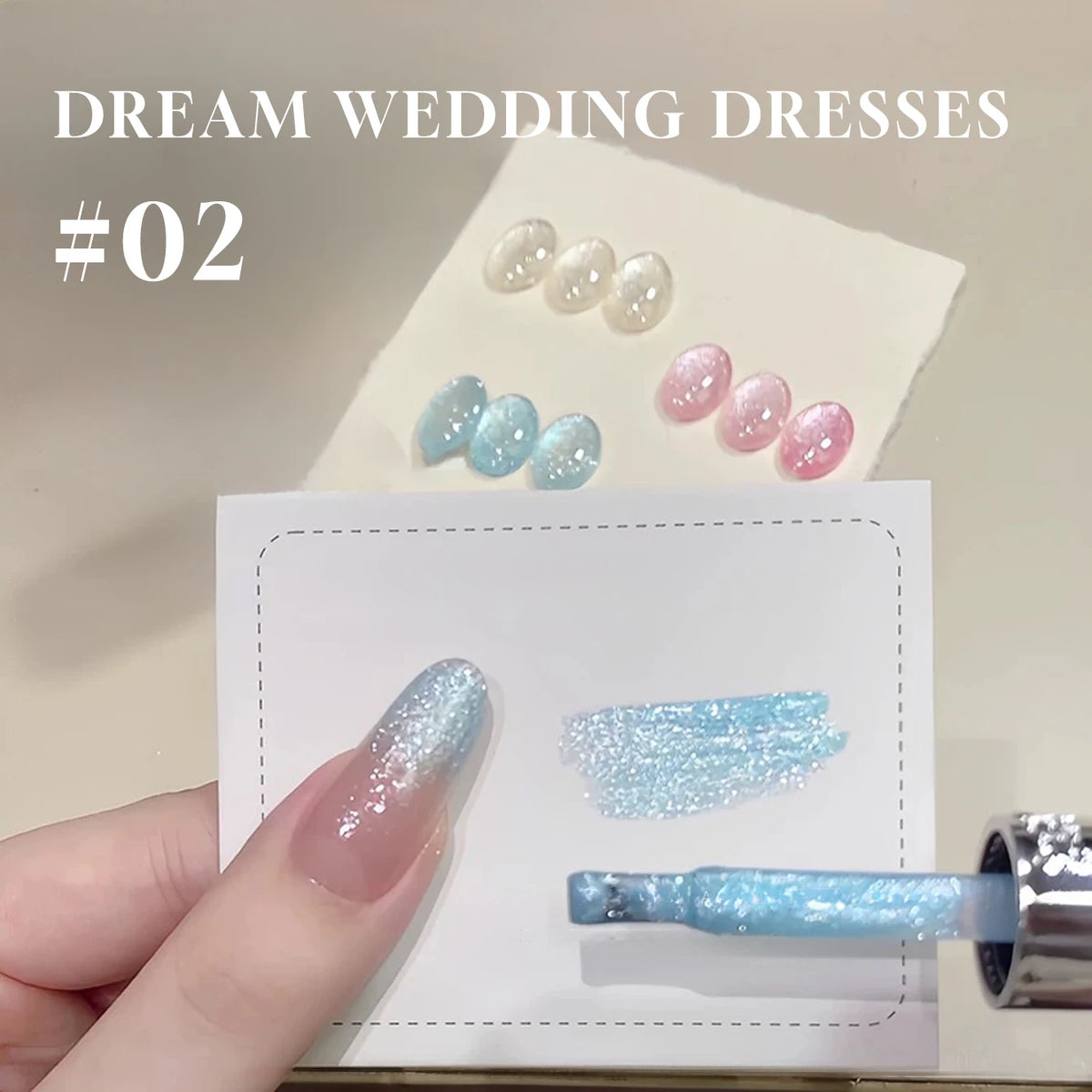 MN 1-9PCS Pink Blue White Green Color Series Gel Nail Polish With Strobe Glitter Brocade Diamond Gel Polish