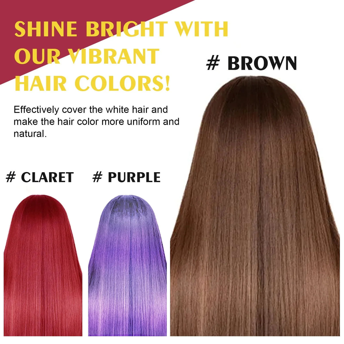 EELHOE Hair Dye Shampoo Nova Hair Instant Dye Shampoo Men Women Quick Easy Safe Hair Color Gray Hair  Coverage Nourish Scalp