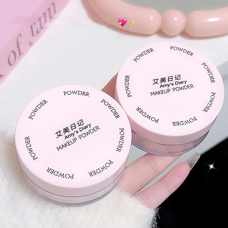 Air Setting Loose Powder Transparent White Makeup Matte Lasting Oil Control High Coverage Face Concealer Powder Korean Cosmetics