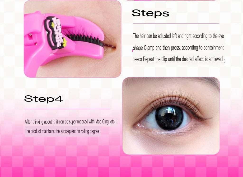 Sunflower Borderless Eyelash Curler Wide-angle Natural Curling Long-lasting Styling Convenient for Beginners Makeup Tool