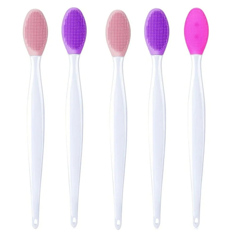 1-5pcs Skin Care Lip Exfoliating Facial Cleansing Face Scrub Nose Brush Blackhead Remove Silicone Double-Sided Skin Care Tool