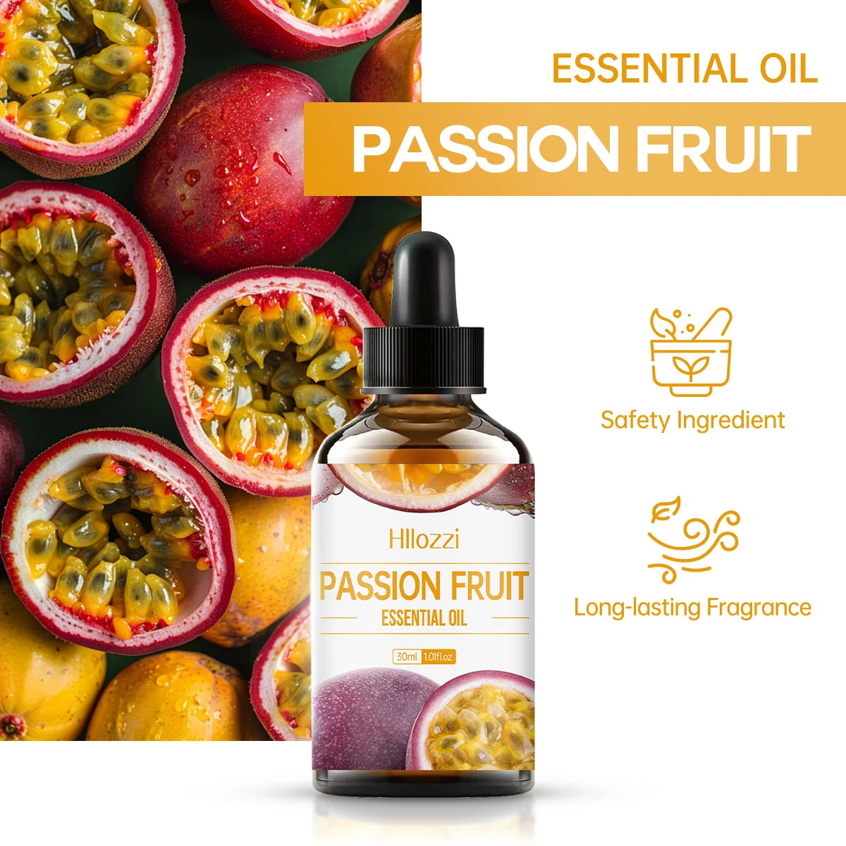 30ml Passion Fruit Essential Oil Skin Brightening, Hydrating, Hair Repair, Aromatherapy Humidifier Soap Multi-purpose Essential