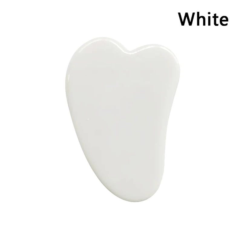 1Pcs Plastic Scraper Board Massage Rose Quartz Jade Guasha Stone For Face Neck Skin Lifting Wrinkle Remover Beauty Care