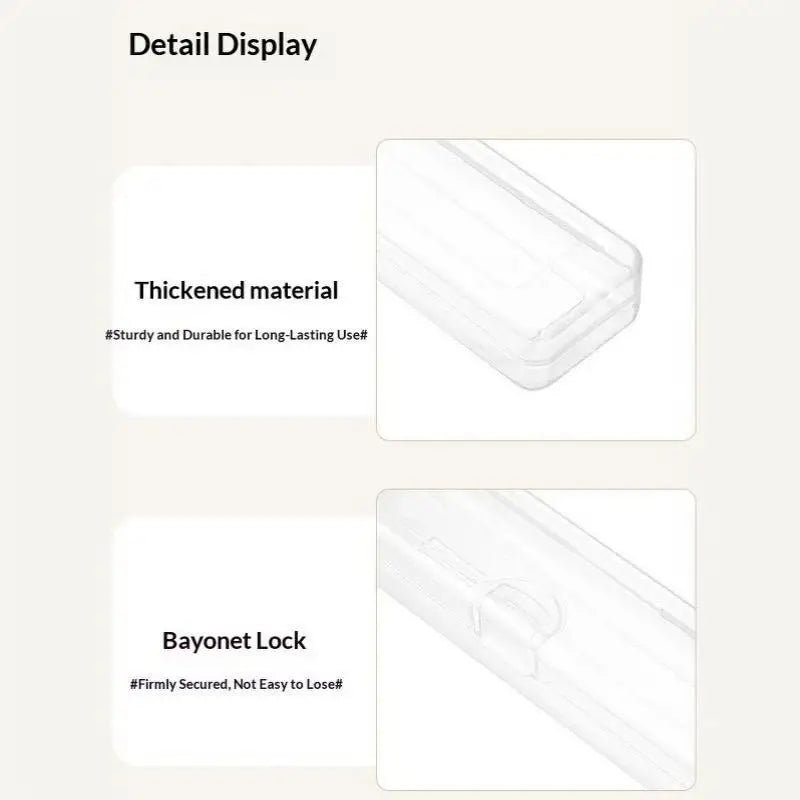 3PCS Transparent Makeup Brush Organizer CaseTravel Cosmetic Brush Storage Box Dustproof Snap-Close Holder With Hanging Loop