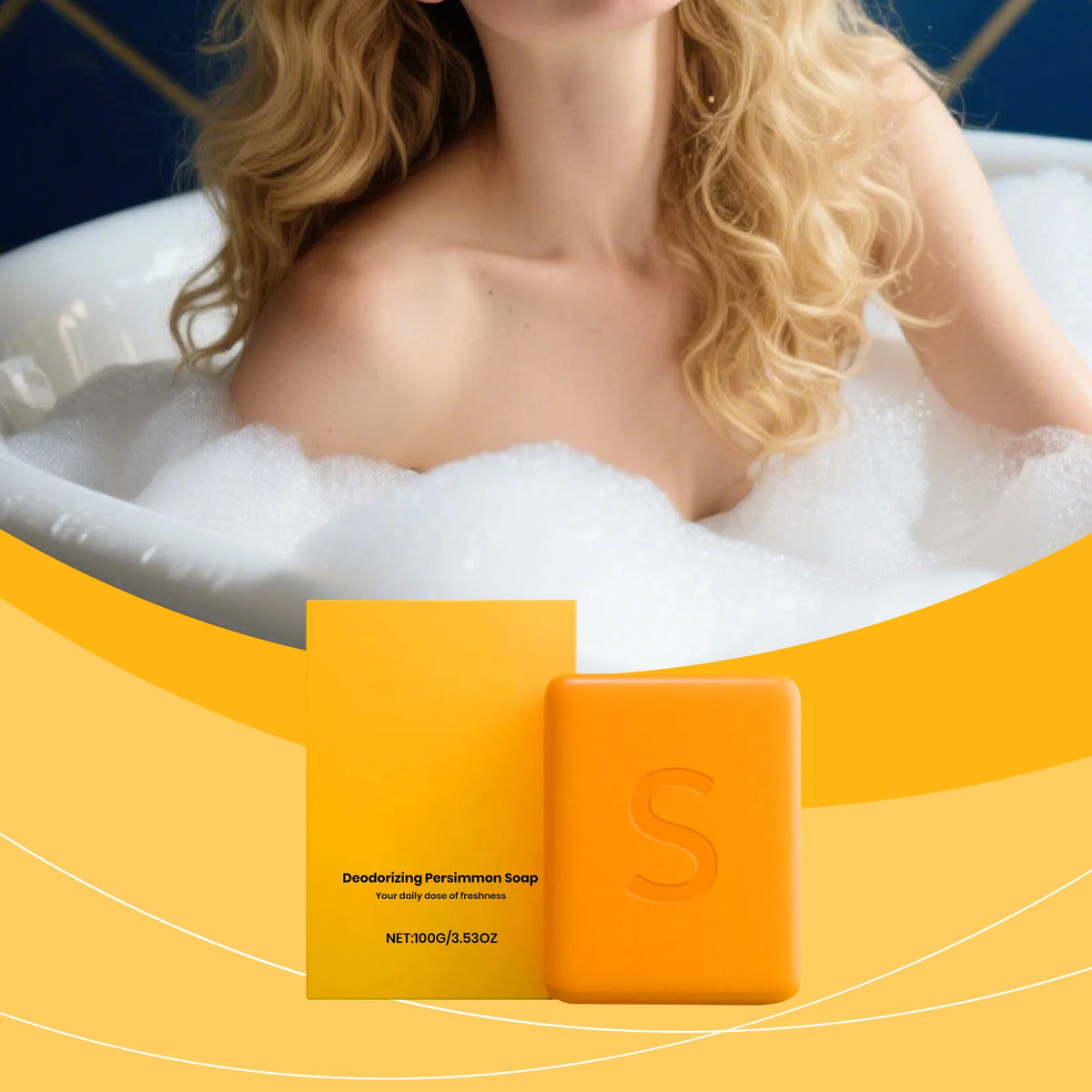 Persimmon Bath Soap Deep Cleanse Remove Body Excess Oil Refresh Skin Moisturize Skins Fruity Scent Bathing Experience Soap Bar