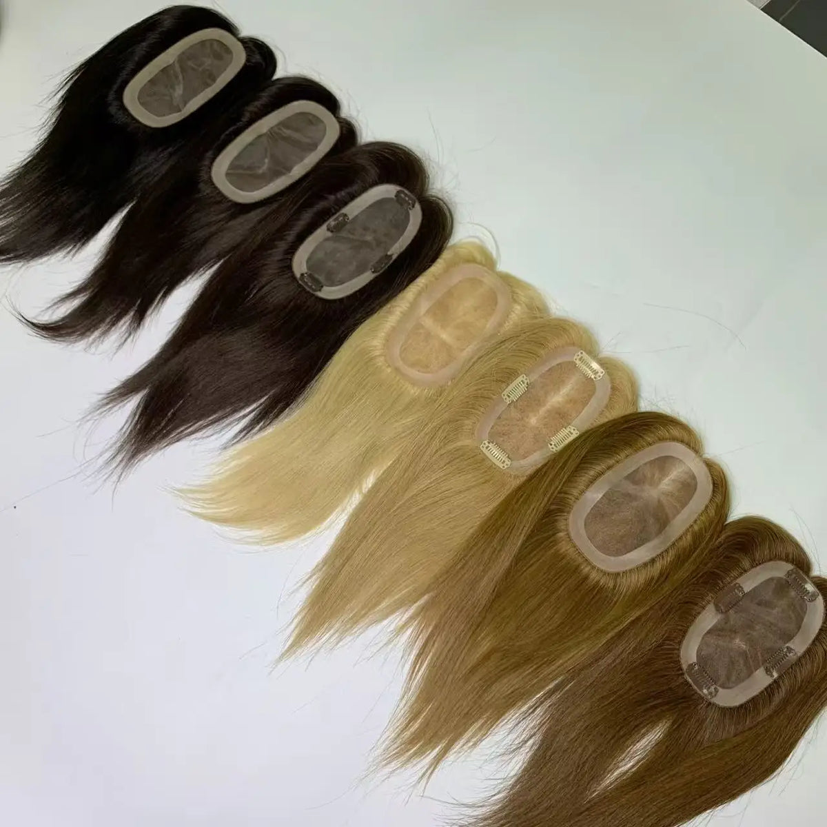 MONO Base Hair Toppers 3*5inch Women Toupee Invisible Free Part Hair Toppers Hair Extension