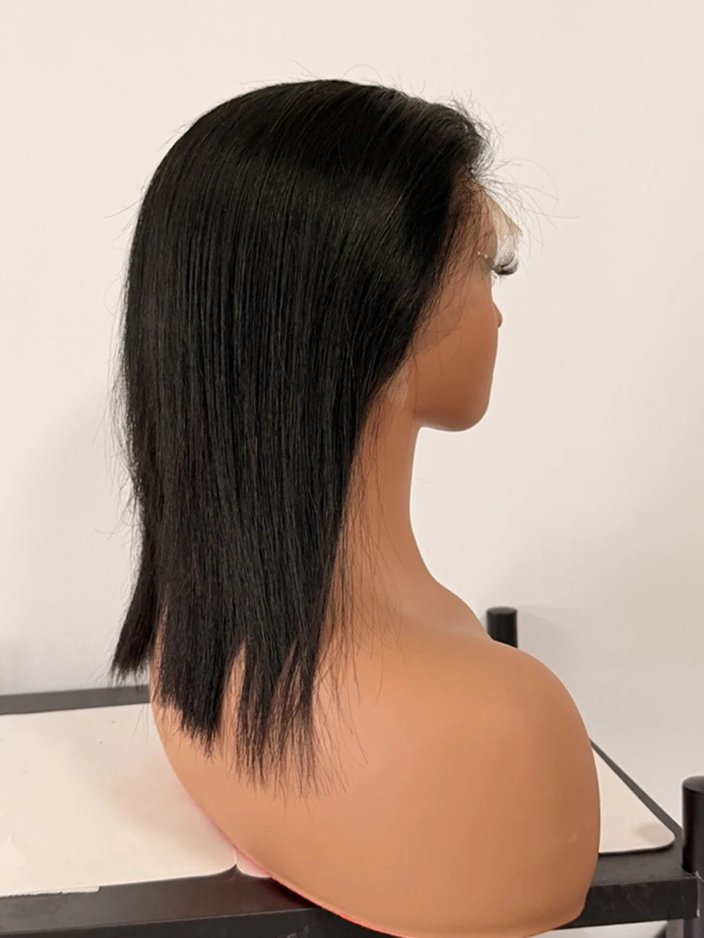 Brazilian HD Transparent 13x4 Bone Straight Short Bob Human Hair Wigs 13x6 Straight Lace Front Wigs For Women 250 Density