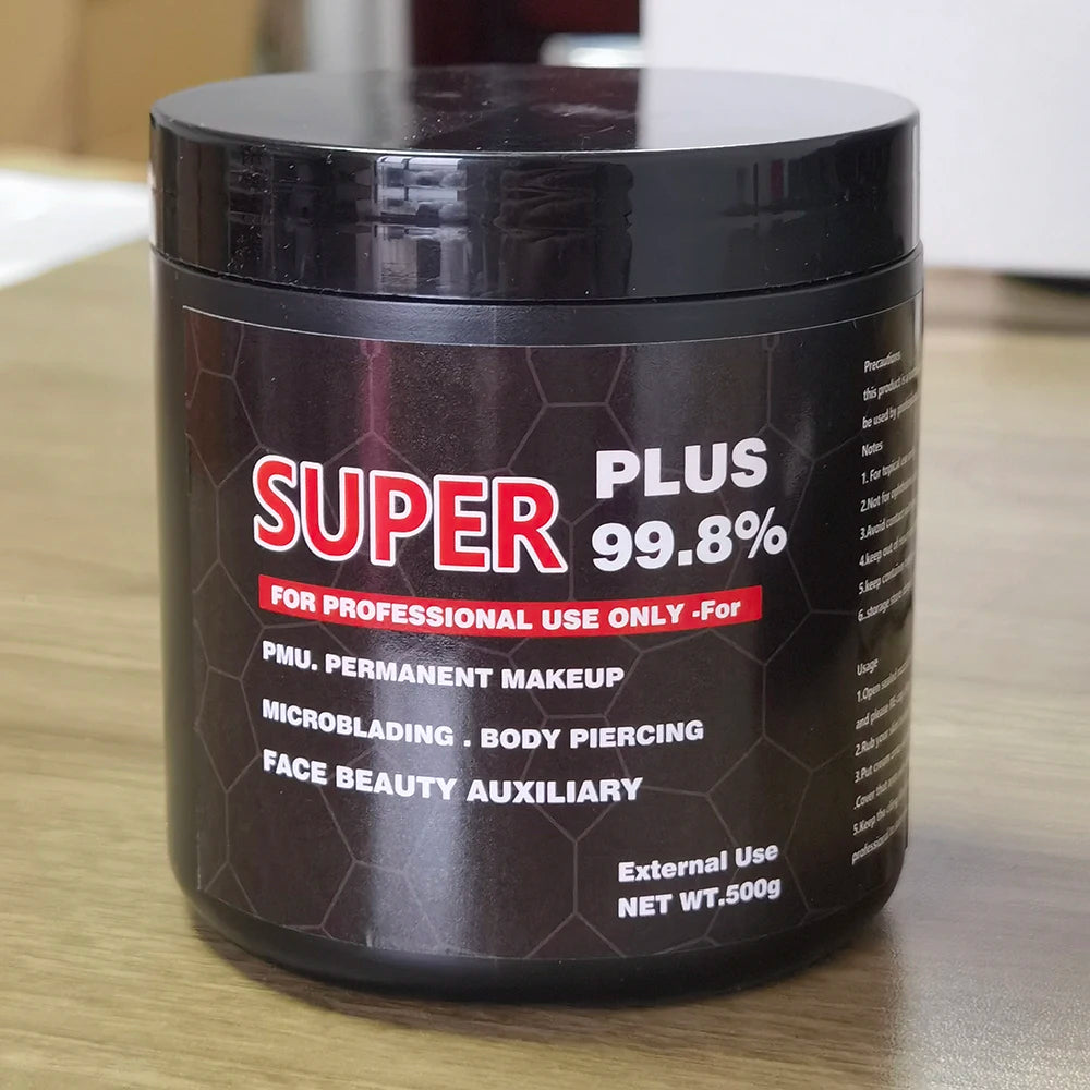 Original 99.8% Super Microneedle Tattoo Cream 500g Before Permanent Face Beauty Makeup Pmu Auxiliary Cream Eyebrow Lips Liner