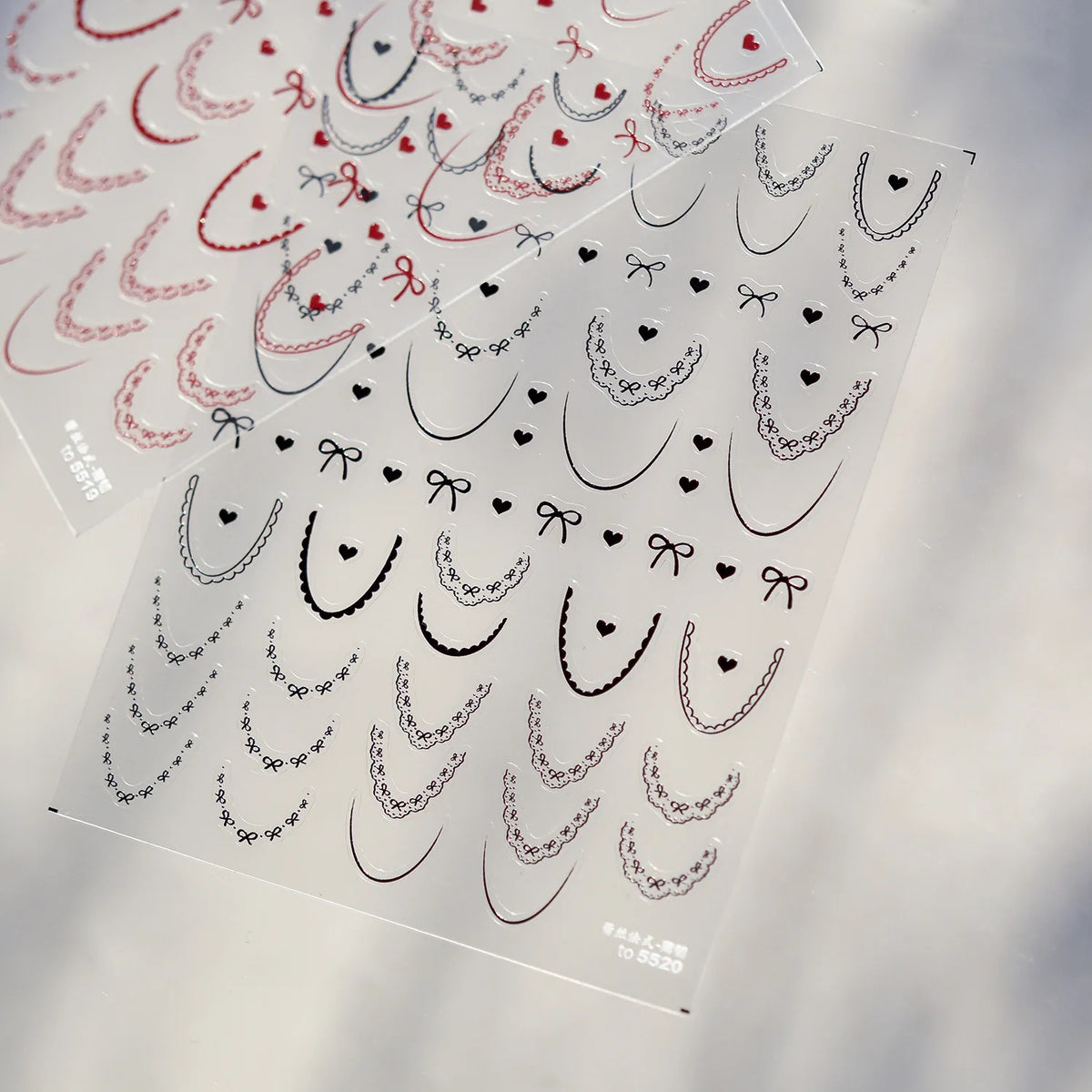 Glitter Red Hat Snowman Heart Snowflake Candy Cane Xmas 5D Nail Decals Winter Christmas Self-adhesive Nail Art Sticker Manicure