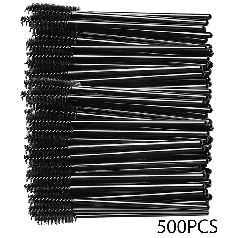 500/1000pcs Eyelash Brush Applicator Lash Mascara Wands Brushes For Eyelash Extension Eyebrow Spoolies Beauty Tools