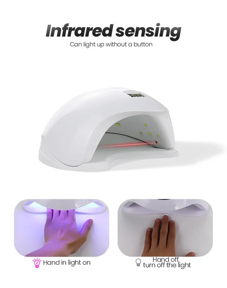 DianaBeauty UV LED Nail Lamp 24 LEDs Nail Dryer with 4 Timer Settings and Display Portable UV Lamp for Curing Gel Nail Polish