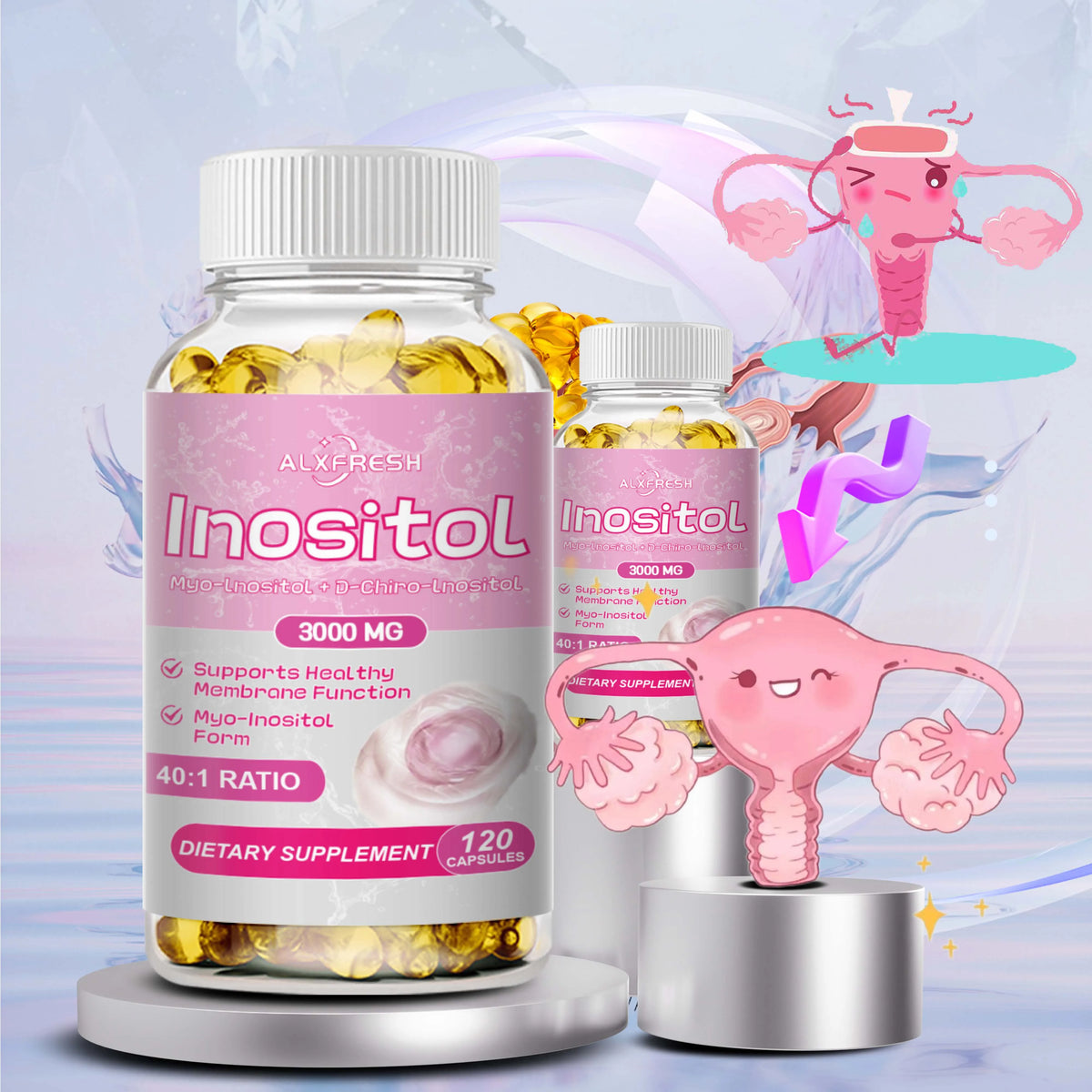 Inositol Capsules Relieve Anxiety Depression Panic Disorder Improve Hormone Levels Menstrual Cycle Disorders and Egg Quality