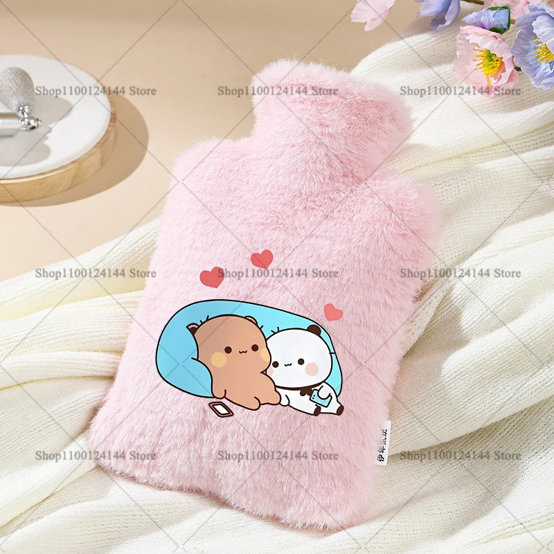 1000ml Bubu Dudu Yier Bear Panda Hot Water Bag Removable Winter Water Bottle Cover for Hot Water Can Be Reused Lady Belly Warmer