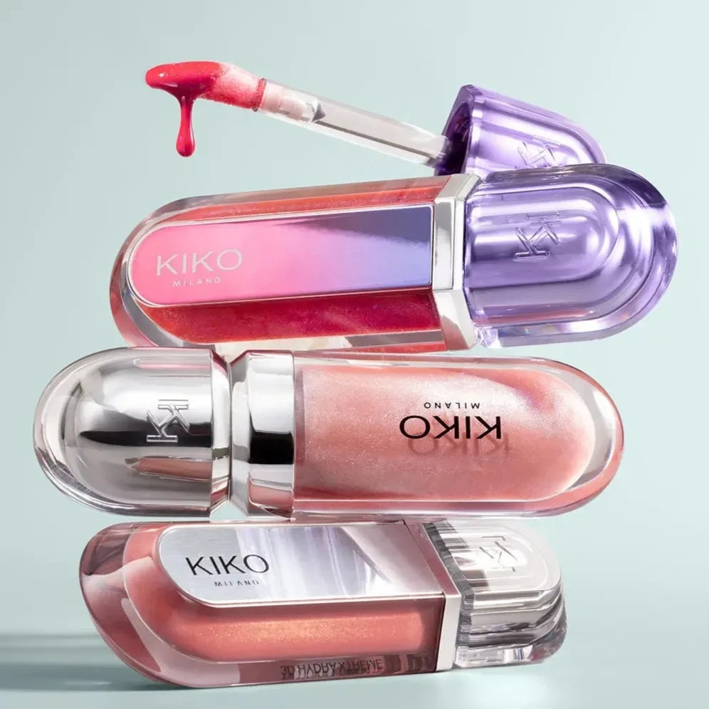KIKO Llimited Edition Purple 3D Hydra Lip Gloss Plump Lip Glaze Mirror Transparent Non Fade Lipstick Nature Hydrate Cosmetic