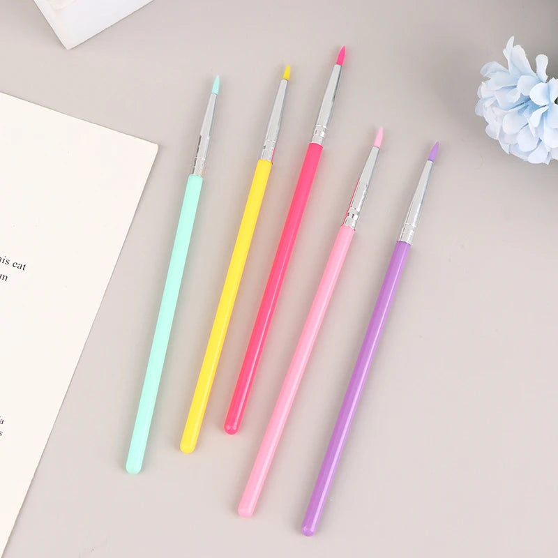 Silicone Concealer Brush Eye Makeup Assist Brush Eyeliner Brush Eye Shadow Eyebrow Details Nail Painting Tools Nail Art Brush