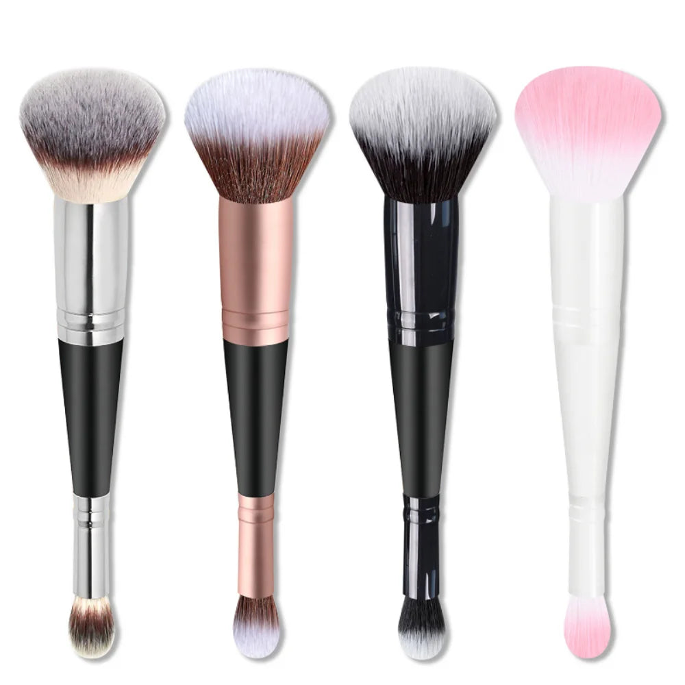 Double Head Makeup Brush 2 In 1 Blush Brush Concealer Highlighter Powder Brushes Blending Contouring Brush Beauty Make Up Tools