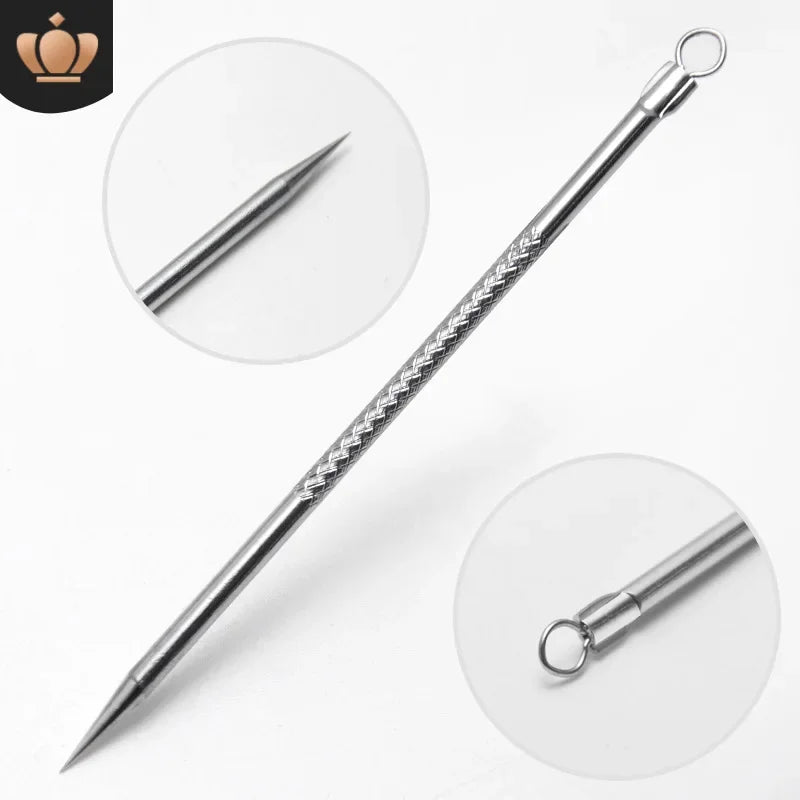 1/2Pcs Blackhead Comedone Acne Pimple Blemish Extractor Remover Stainless Steel Needles Remove Tools Face Skin Care Pore Cleaner