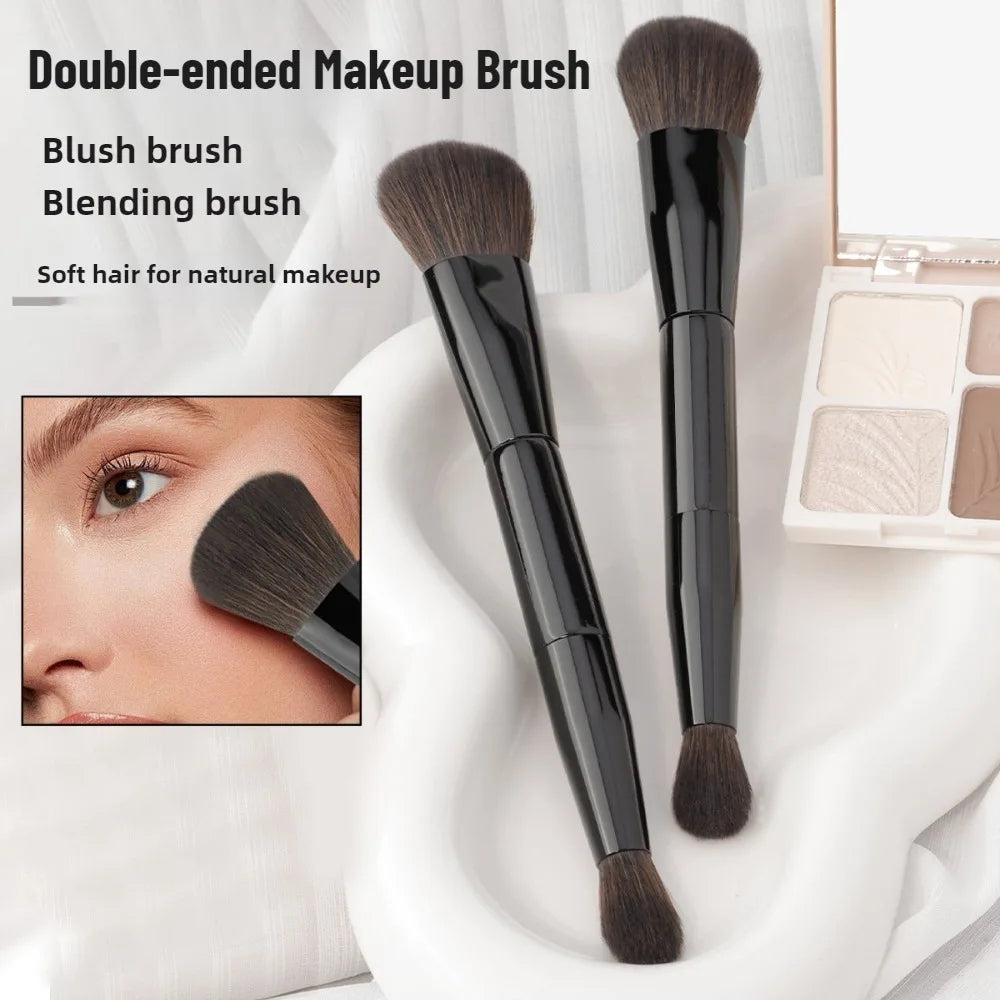 Double Head Makeup Brush 2 In 1 Blush Brush Concealer Highlighter Powder Brushes Blending Contouring Brush Beauty Make Up Tools