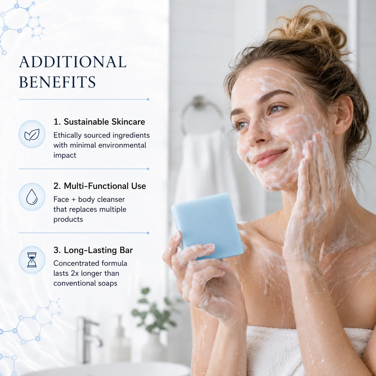 GHK-Cu Copper Peptide Tallow Cleansing Soap Gentle Skin Nourishing Face Body Washing Bar Soap