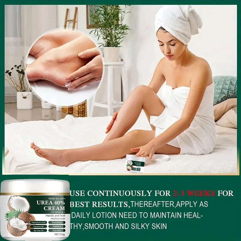 40% Urea + 2% Salicylic Acid Hand and Foot Cream, Highly Effective in Moisturizing, Lightweight and Easily Absorbed, Locks in Moisture, Portable and Ready to Use Anytime, Leaves Hands and Feet Light and Smooth