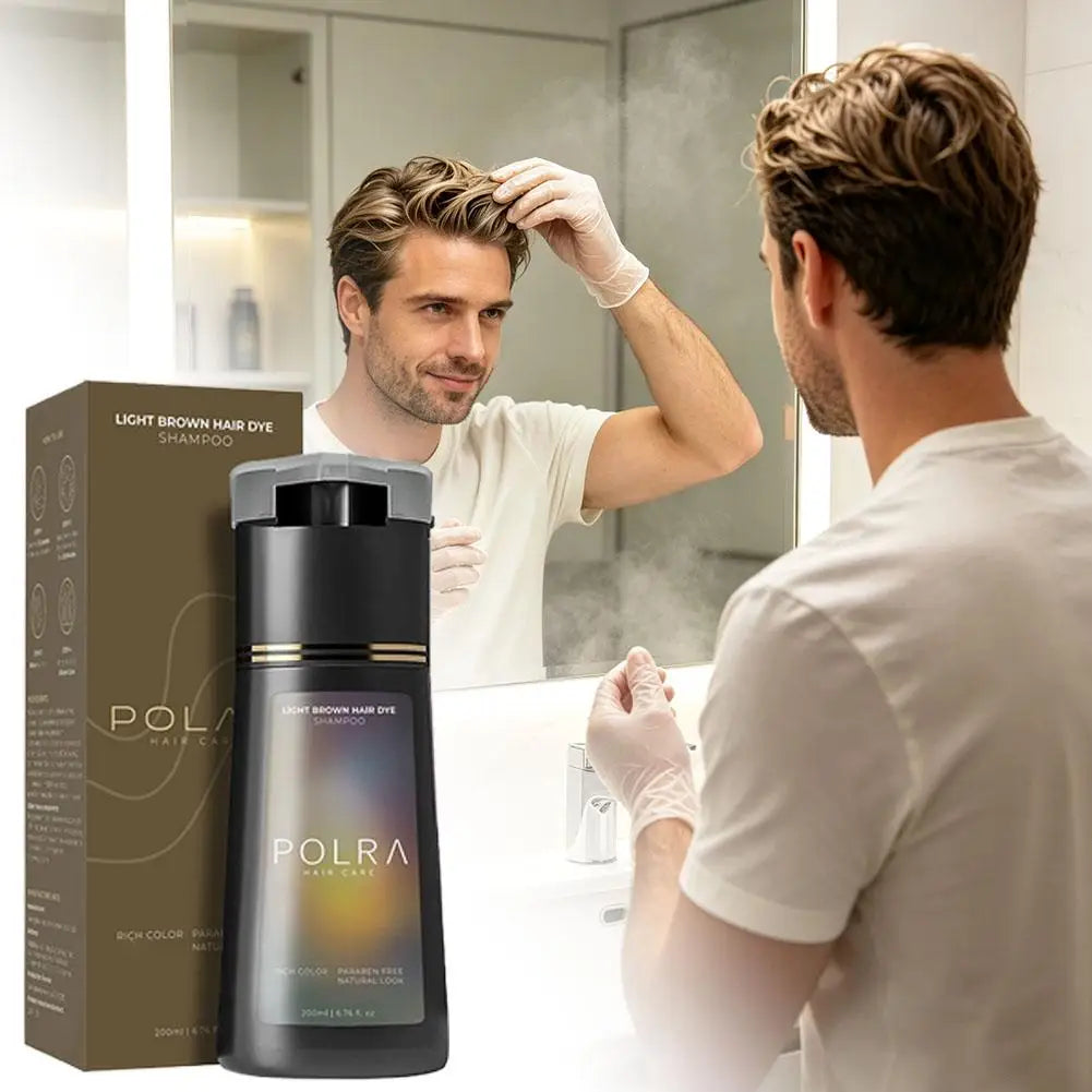 200ml 4 Colors Hair Dye Shampoo For Gray Hair For Women Men ﻿Premium Natural Hair Dye Kit Semi Permanent Hair Dye Shampoo Black