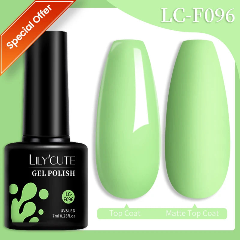 LILYCUTE 7ml Top Coat Function Gel Nail Polish Semi-permanent Soak off Reinforcement Base Gel For Nails Tools Gel Varnish