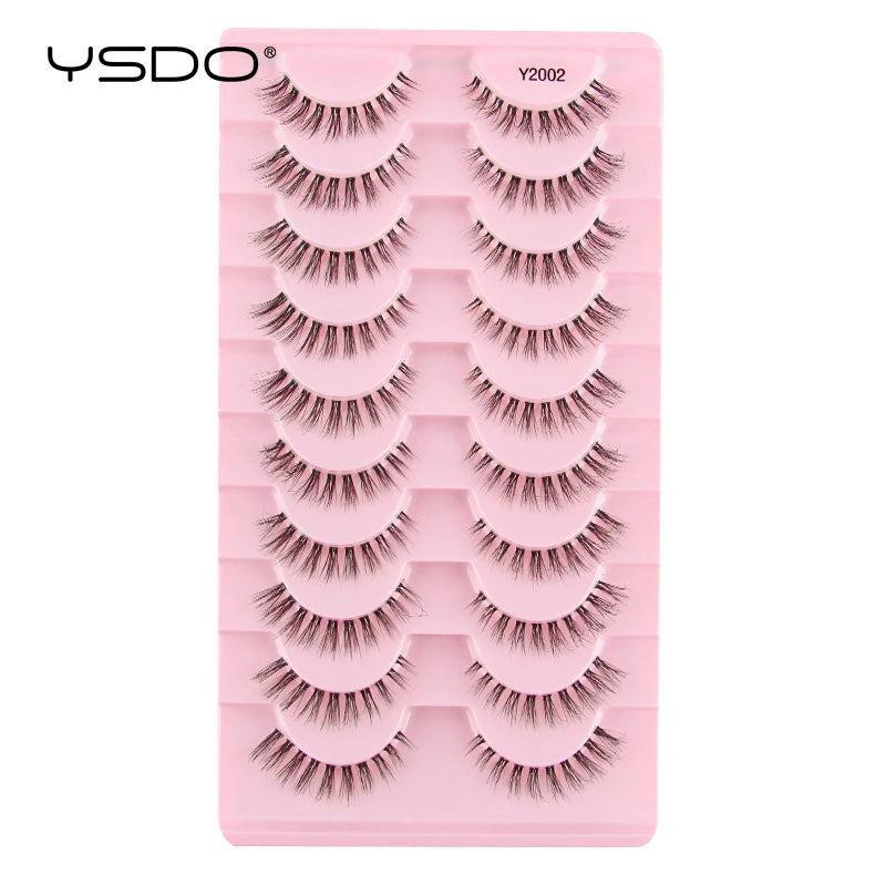 YSDO 5/10 Pairs Natural Eyelash Extension Hand Made Maquilagem Fluffy Fake Half Lashes Soft 3D Mink Lashes Makeup Faux Cilios