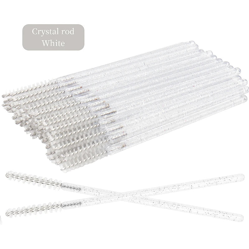 200/500 Pcs Eyelash Brushes Disposable Crystal Fine Head Eyebrow Brush  Mascara Wand Applicator Lashes Extension Makeup Tools