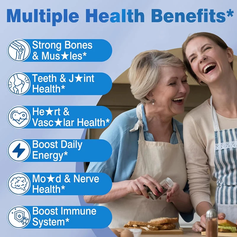 Calcium Supplements, with Vitamin D3 K2, Support Bone Muscle TeethHealth, Replenish Joints, Calcium Absorption