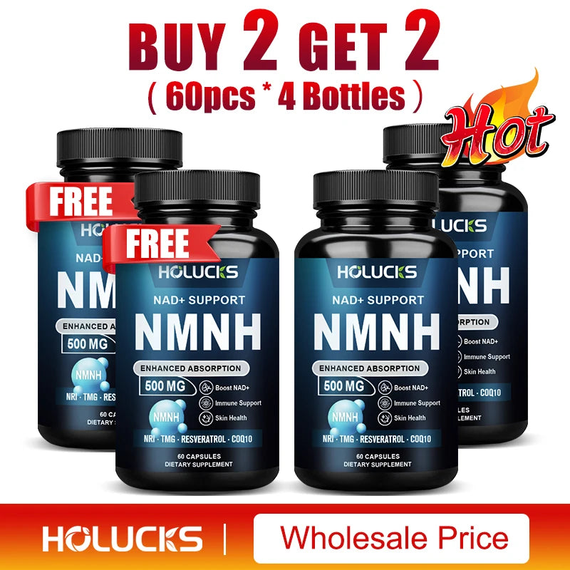 Premium 5-in-1 NMNH Supplement, with, Nicotinamide Riboside, TMG, Resveratrol, C0Q10, Support Immunity, Longevity & Vitality