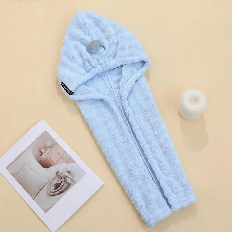 1Pcs Quick Dry Absorbent Hair Towel Long Hair Kids Girl Soft Coral Bath Cap For Women Hair Towel Cap Wrap