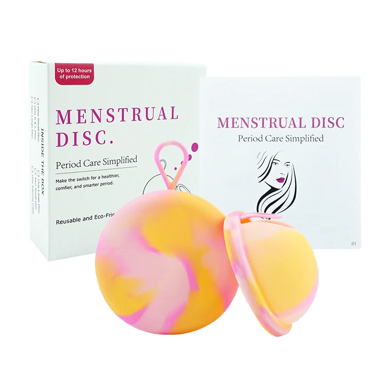 Soft Silicone Lady Cup Reusable certified Disc Accessories Bowls With Storage Case Kit Women Health Care Feminine Hygiene